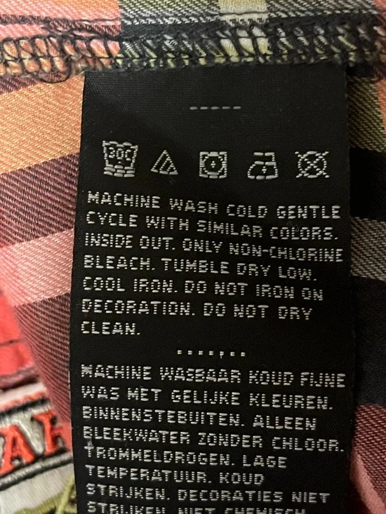 Harley Davidson Plaid Sleeveless Snap-Front Top with Patches, size small - Picture 12 of 12